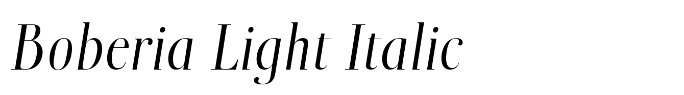 Boberia Light Italic